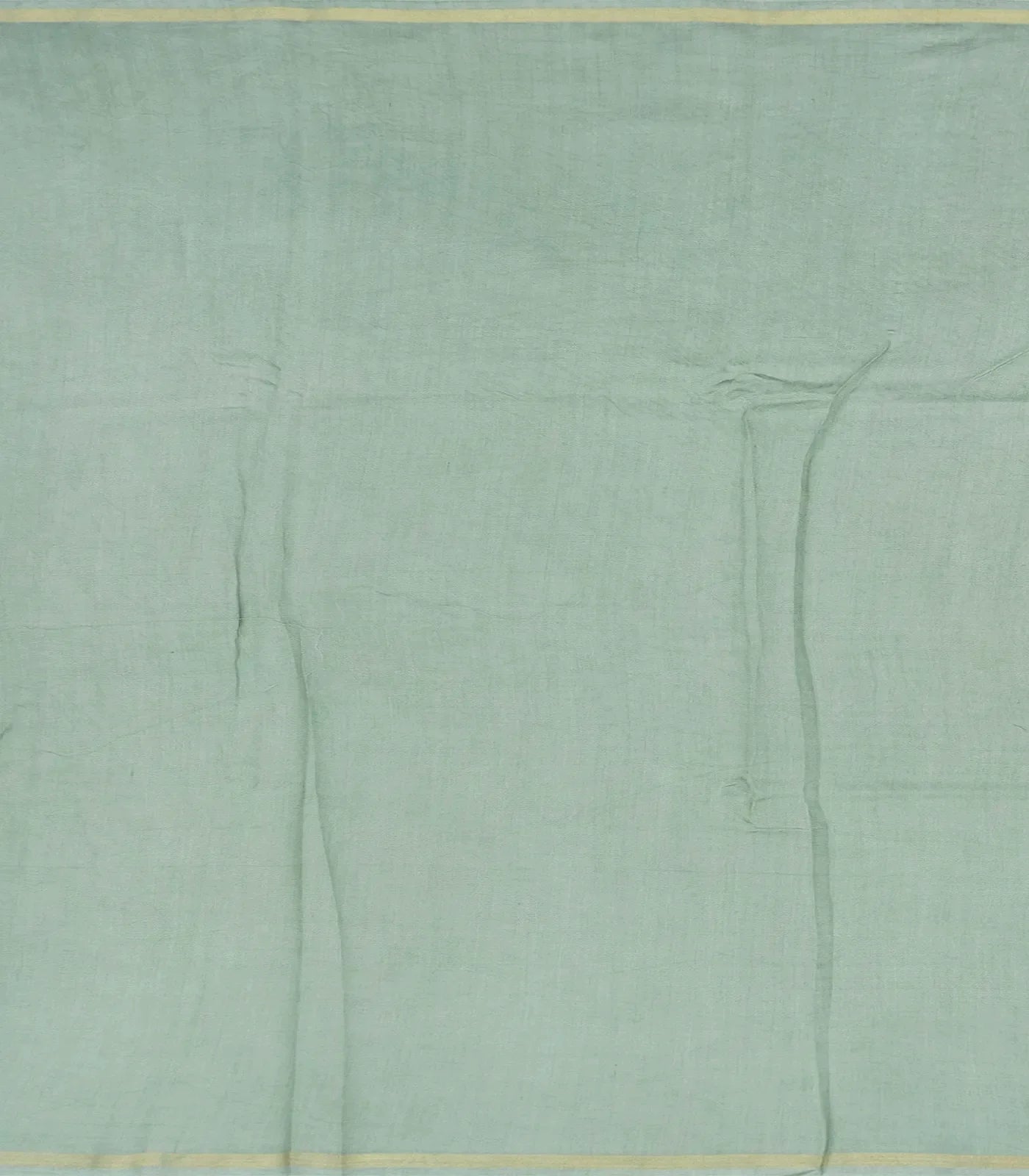 Off White Handloom Printed Tussar Silk Saree With Floral Vine Motifs-Off White