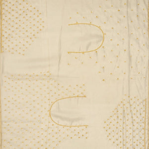 Taupe Woven Organza Saree With Sequin Embroidery