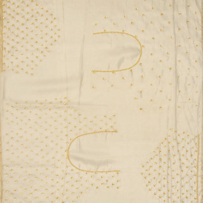 Taupe Woven Organza Saree With Sequin Embroidery