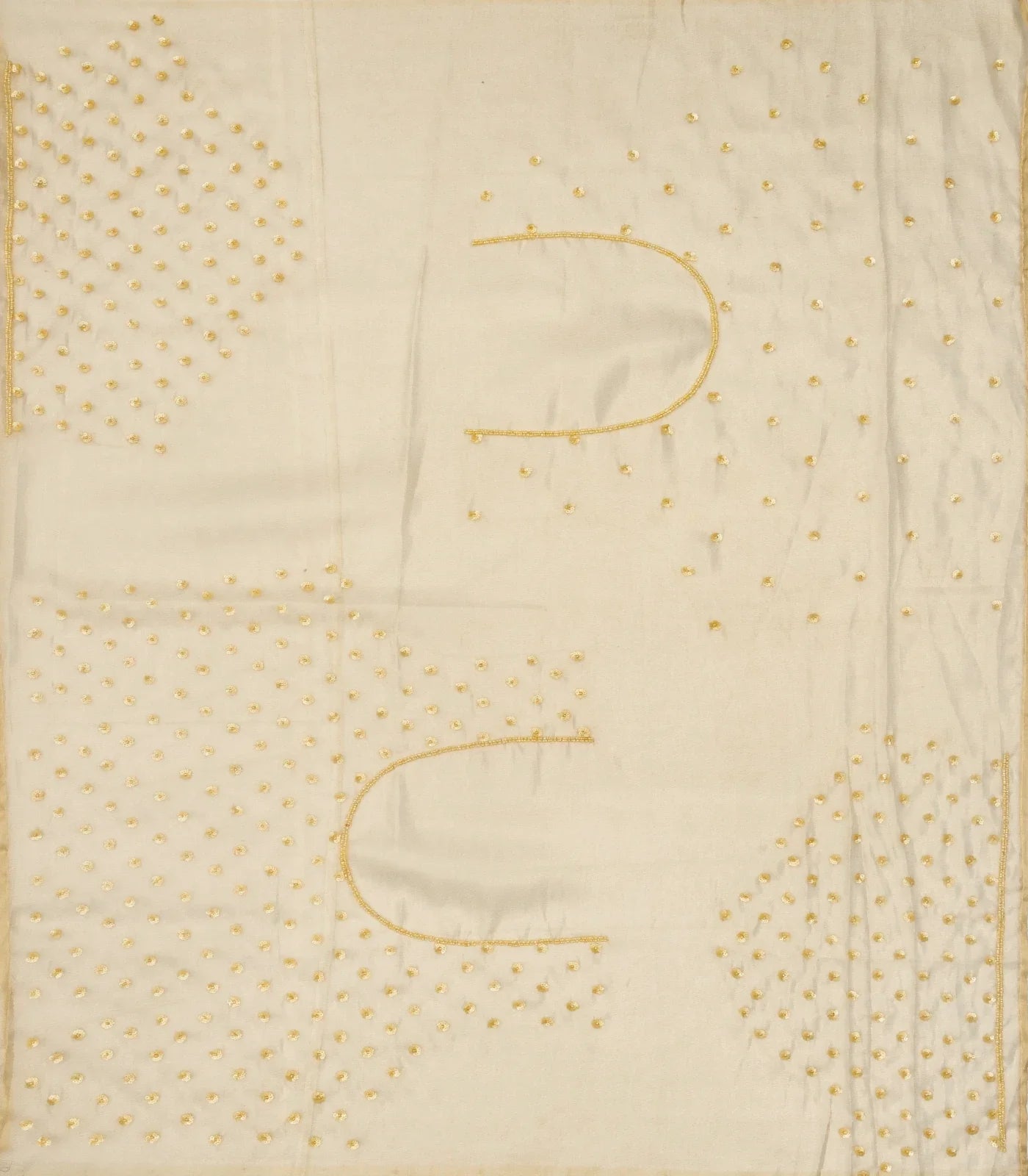 Taupe Woven Organza Saree With Sequin Embroidery