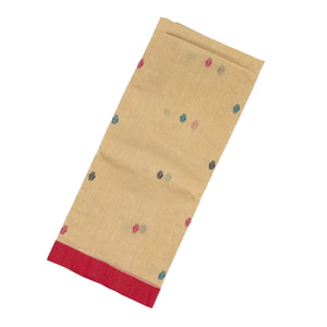 Taupe Bengal Cotton Saree With Diamond Motifs