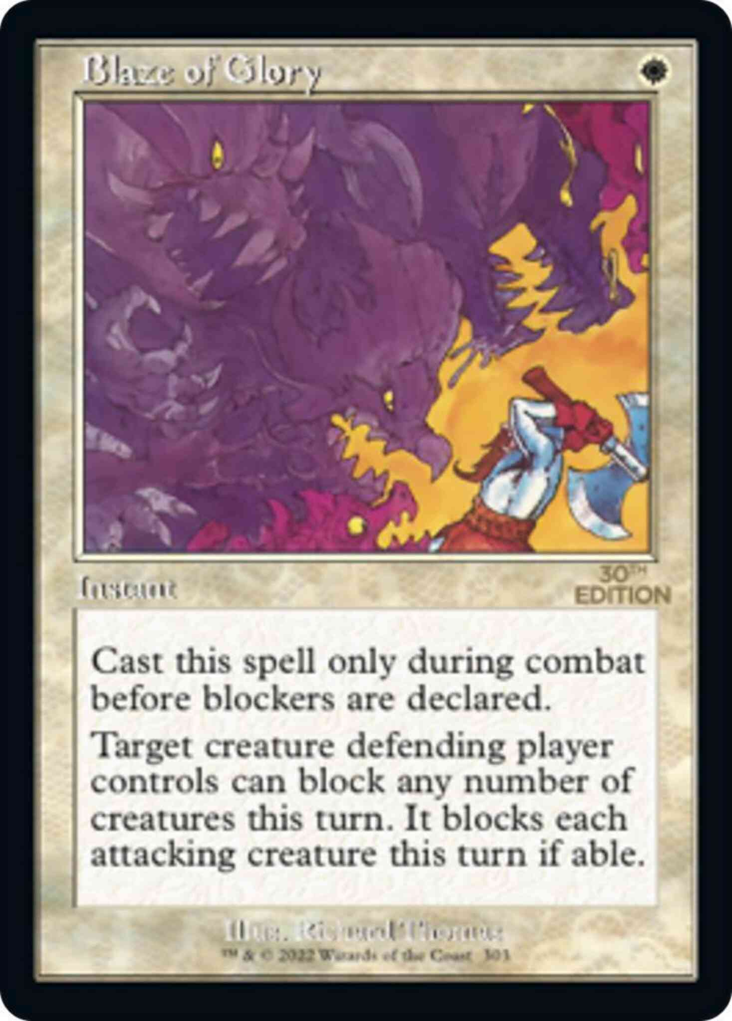 Blaze of Glory [303] [Retro Frame] [30th Anniversary Edition] [Non-Foil]
