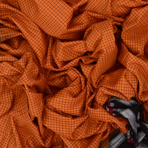 Orange Handloom Orissa Cotton Saree With Tie & Dye Pallu