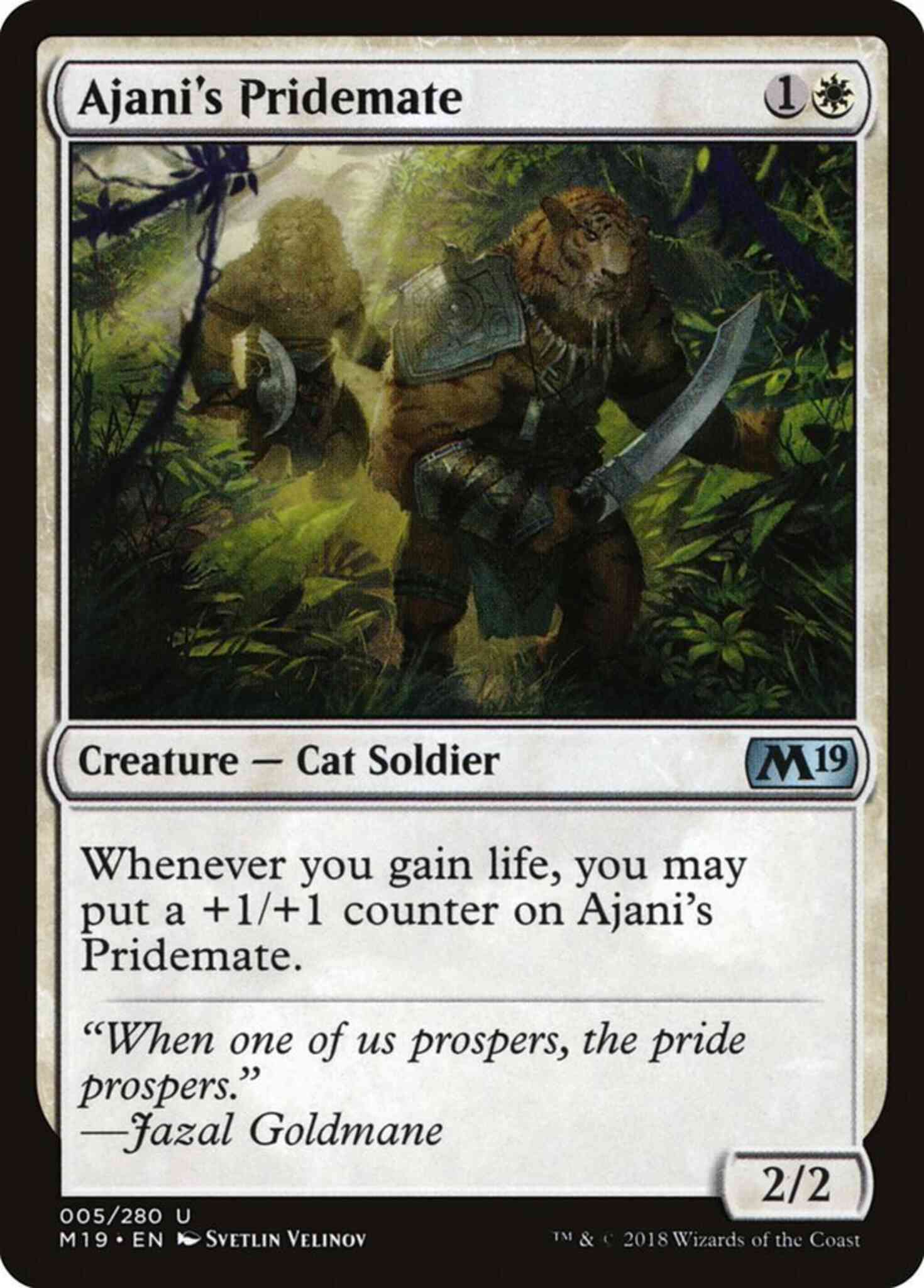 Ajani's Pridemate [5] [Core Set 2019] [Non-Foil]