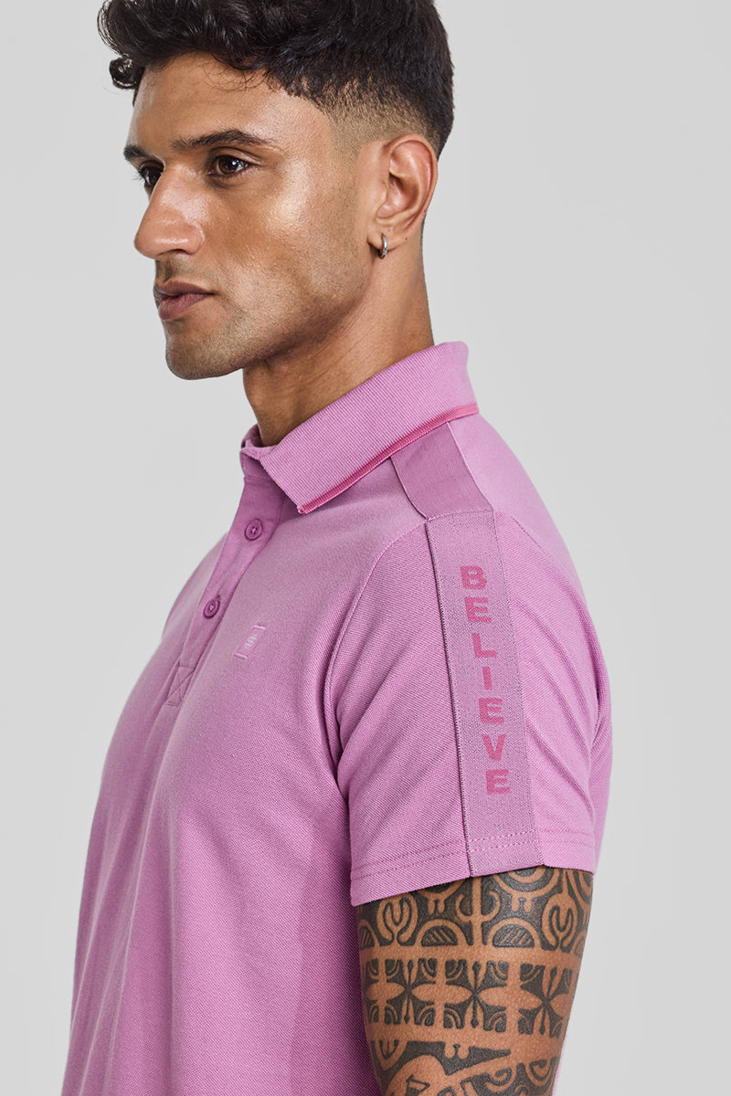 Believe Pink Polo T-Shirt