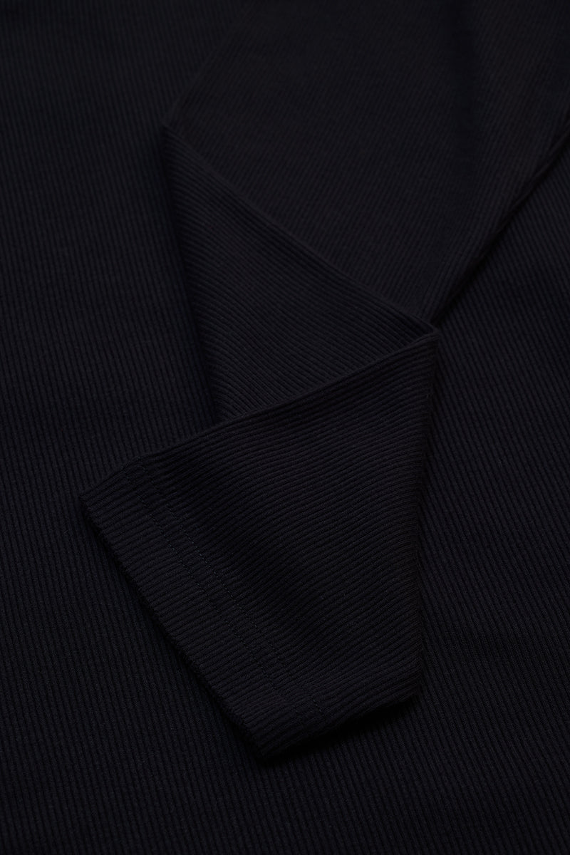 Black Textured Sweatshirt