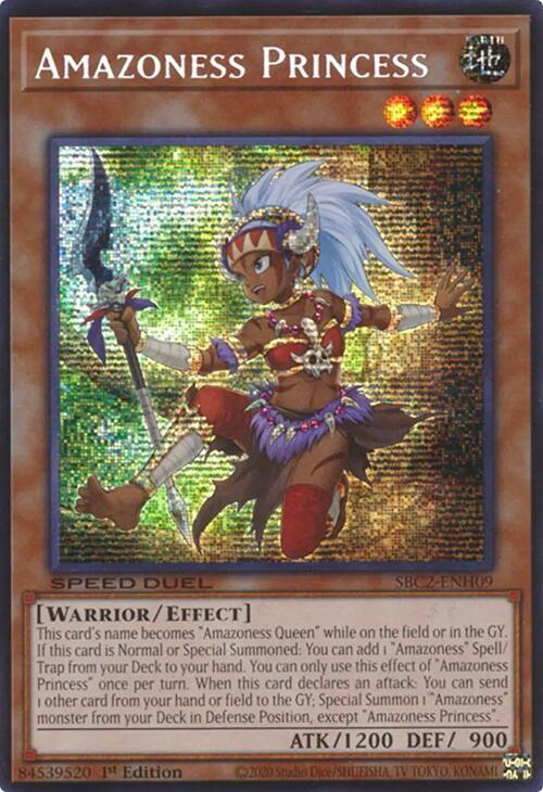 Amazoness Princess - SBC2-ENH09 - Prismatic Secret Rare - 1st Edition