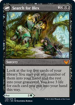 Blex, Vexing Pest // Search for Blex [148] [Strixhaven: School of Mages] [Non-Foil]