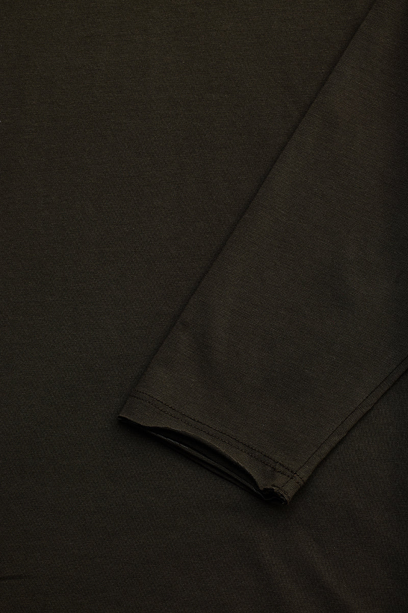 Olive Stretch Full Sleeve T-Shirt