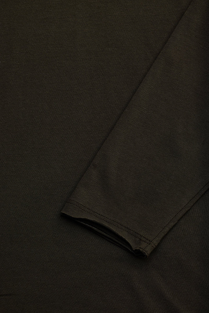 Olive Stretch Full Sleeve T-Shirt