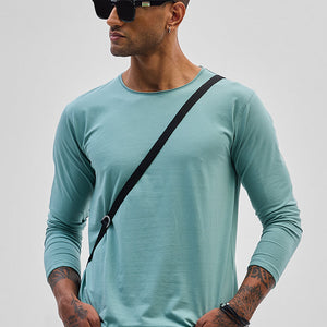 Turquoise Stretch Full Sleeve T-Shirt