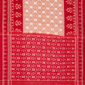 Dusty Pink Handloom Orissa Cotton Saree With Tie & Dye Jaal Motifs