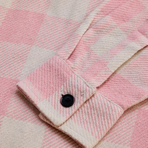 Light Pink Flannel Checks Overshirt