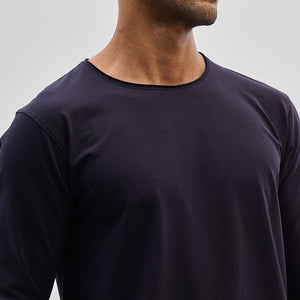 Navy Stretch Full Sleeve T-Shirt