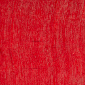 Beige Handwoven Printed Tussar Silk Saree With Bird Motifs and Contrast Red Border-Beige