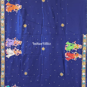 Kandarpa Hati (Elephant) Pattachitra Pure Silk Handloom Saree