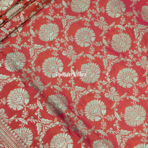 Rani Floral Designer Banarasi Katan Silk Saree