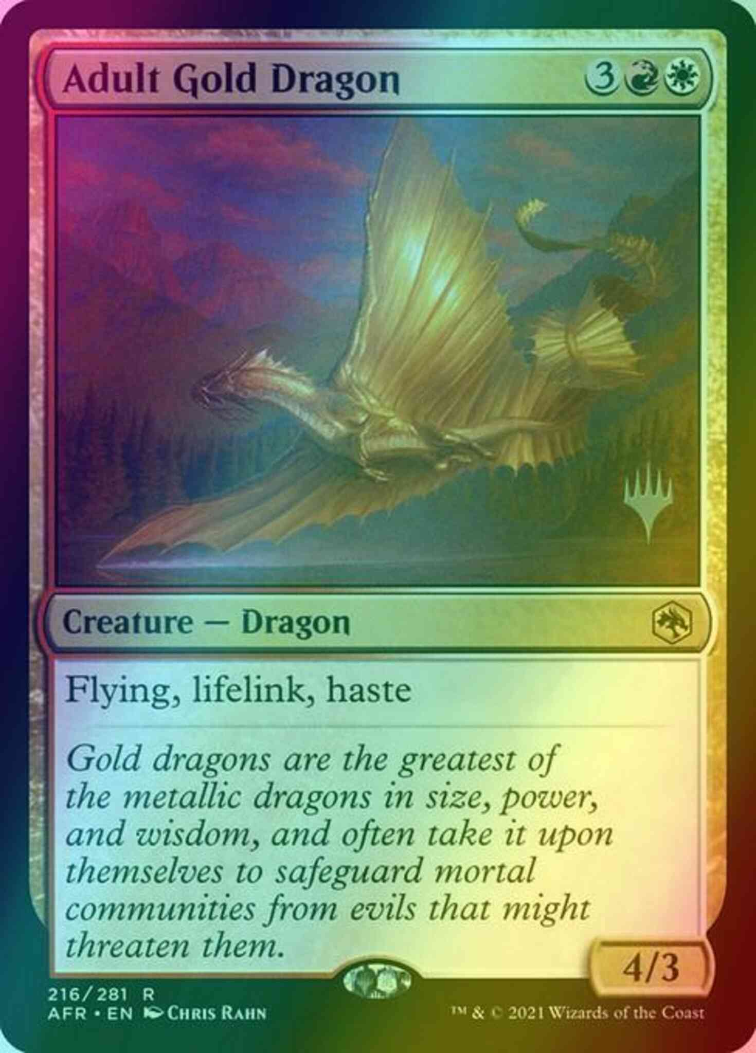 Adult Gold Dragon [Promo Pack] [216p] [Adventures in the Forgotten Realms Promos] [Foil]