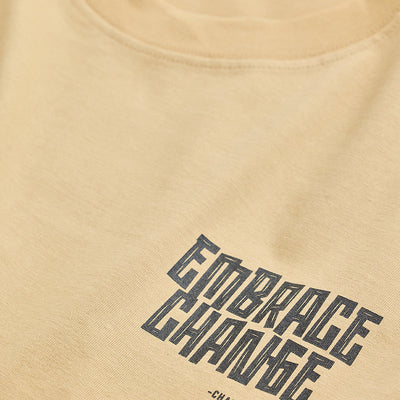 Embrace Change Beige Oversized T-Shirt