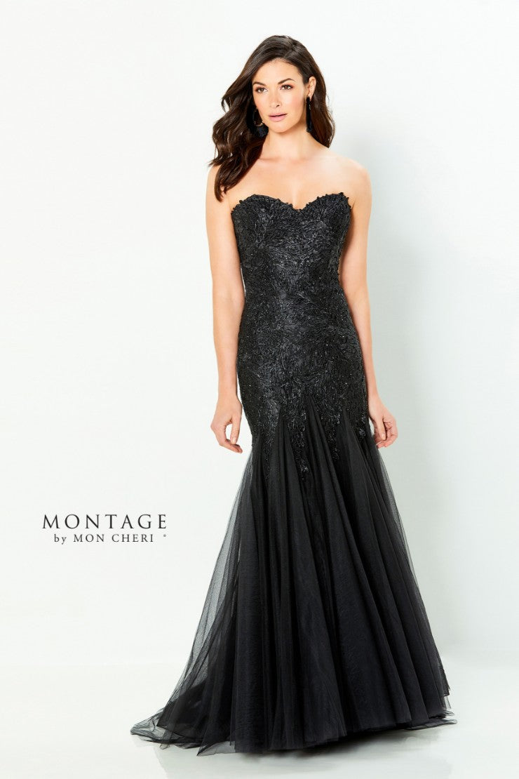 Montage 118964 Long Formal Lace Beaded Evening Dress