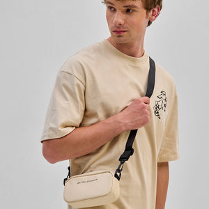 Nightmare Vision Beige Oversized Fit T-Shirt