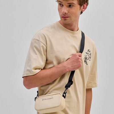 Nightmare Vision Beige Oversized Fit T-Shirt