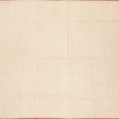 Cream Handloom Bengal Cotton Saree With Mango Buttas