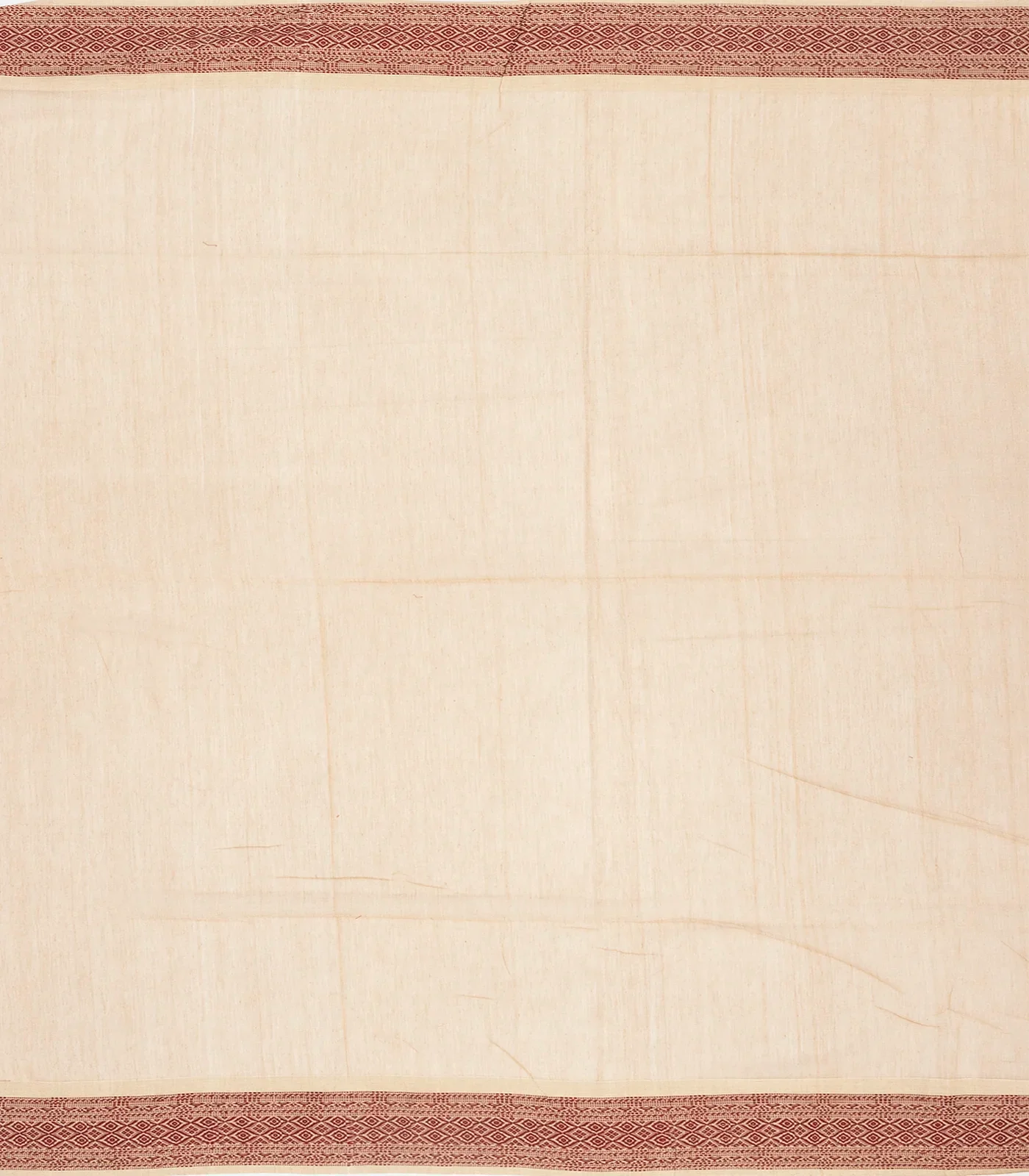 Cream Handloom Bengal Cotton Saree With Mango Buttas
