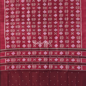 Dark Maroon Pasapali Contemporary Silk Saree