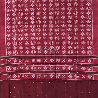 Dark Maroon Pasapali Contemporary Silk Saree