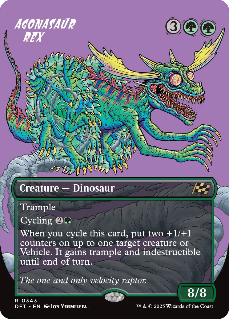 Agonasaur Rex [343] [Borderless] [Rude Rider] [Aetherdrift] [Non-Foil]