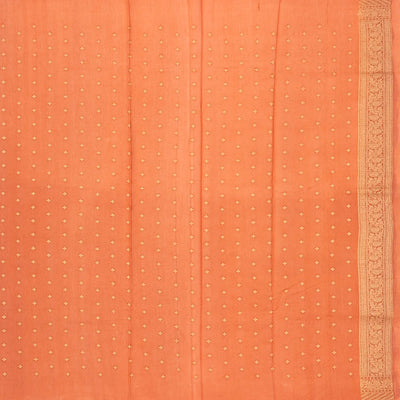 Baby Pink Handloom Banarasi Silk Cotton Saree With Floral Motifs