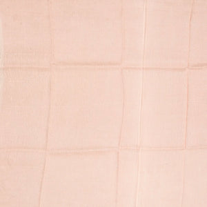 Baby Pink Handwoven Linen Saree Printed With Floral Motifs