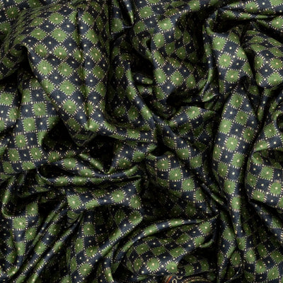 Green Handloom Tussar Silk Saree Printed With Checks