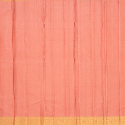 Yellow Handloom Kanchipuram Korvai Silk Saree With Meena Floral Motifs