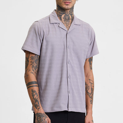Lavender Stripes Box Fit Shirt