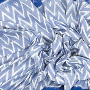 Light Blue Handloom Orissa Cotton Saree With Blue Border