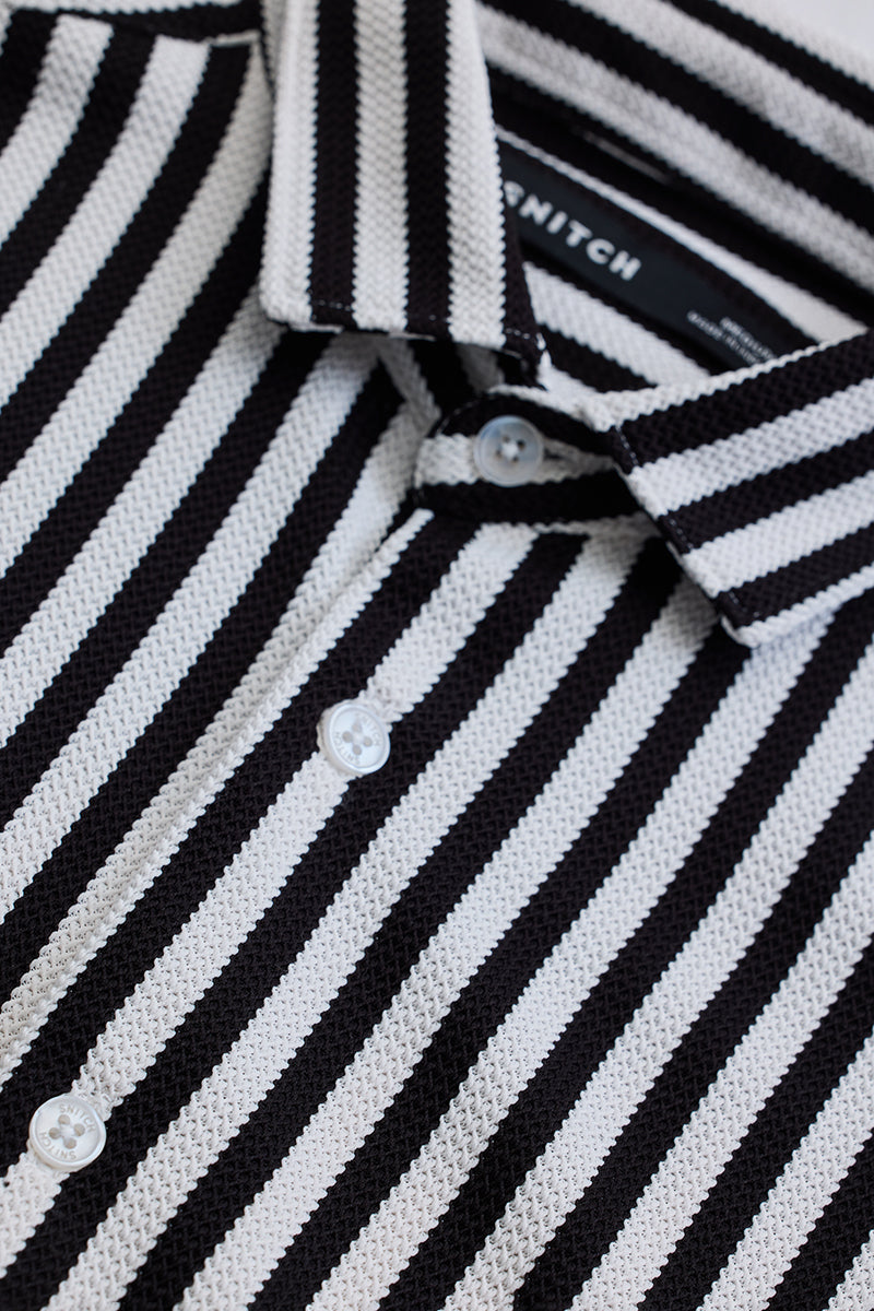 Black Stripes Slim Fit Shirt