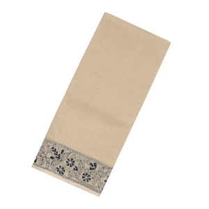 Taupe Handloom Bengal Cotton Saree With Embroidered Floral Motifs