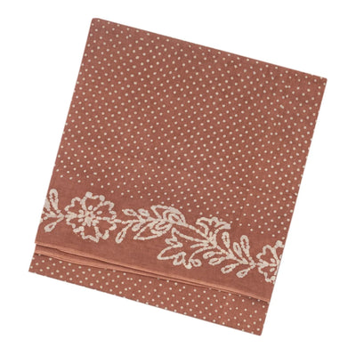 Beige Sungudi Cotton Saree With Tie & Dye Floral Motifs