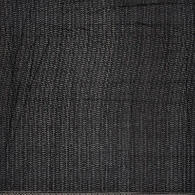 Black Woven Jaipur Cotton Saree And Printed Triangle Motifs