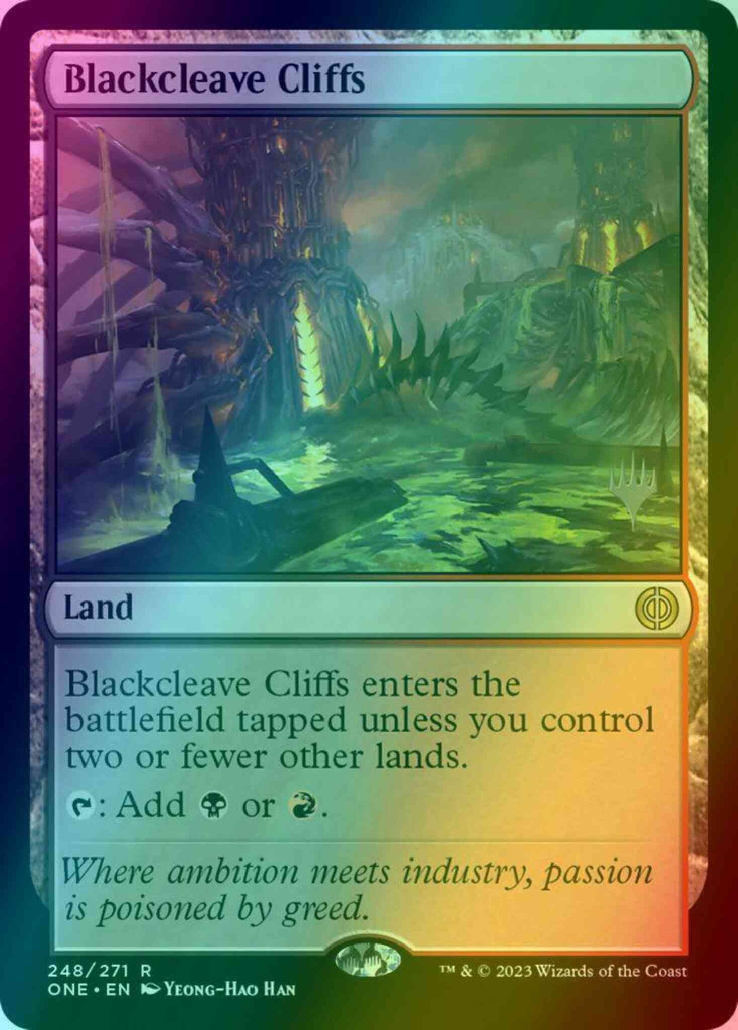 Blackcleave Cliffs [248p] [Promo Pack] [Phyrexia: All Will Be One: Promos] [Foil]