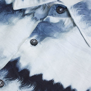 White Abstract Regular Fit Shirt