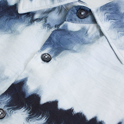 White Abstract Regular Fit Shirt