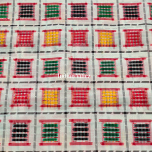 Multicolored Ashwin Theme Sambalpuri Ikat Silk Fabric