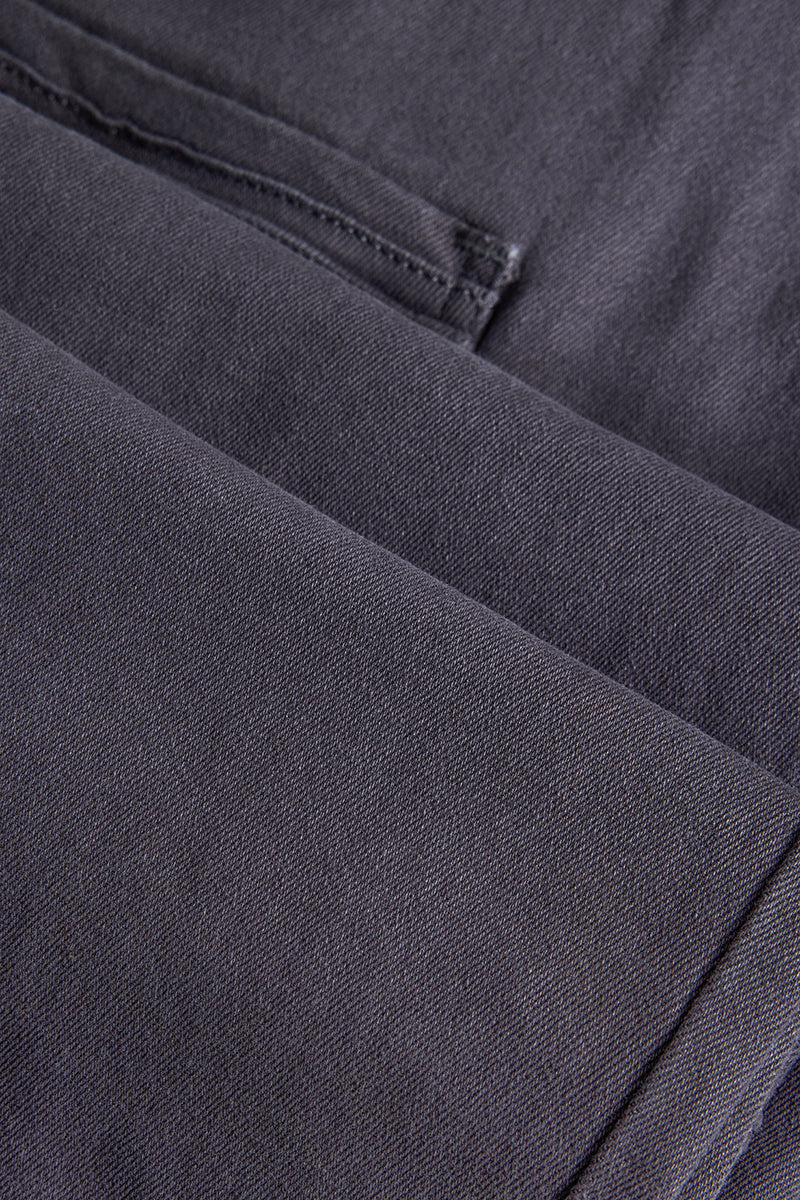 Grey Slim Fit Cargo Jeans