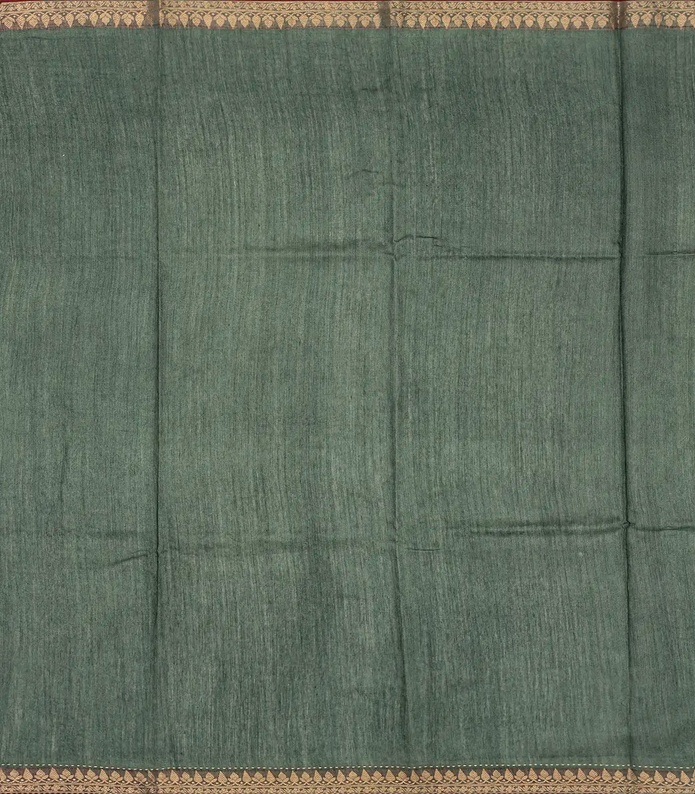 Crimson Handloom Tussar Silk Saree Printed With Floral Motifs