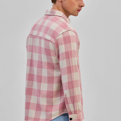 Pink Flannel Checks Overshirt