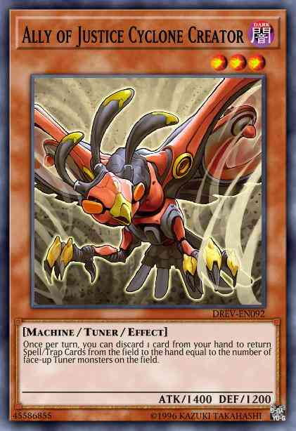 Ally of Justice Cyclone Creator - DREV-EN092 - Secret Rare - Unlimited