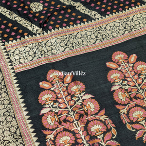 Black Designer Banarasi Tussar Saree